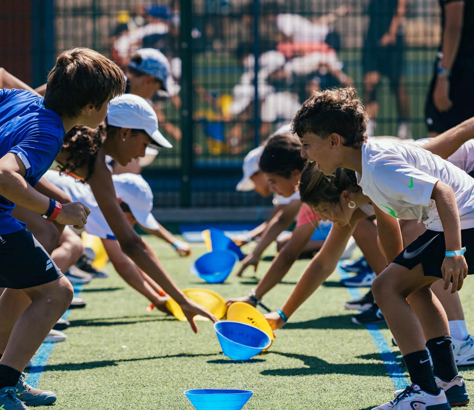 Player doing a coordination drill with a ball