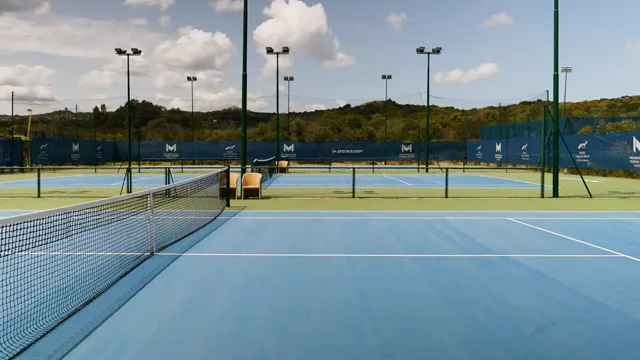 Hard tennis court at the Mouratoglou Academy