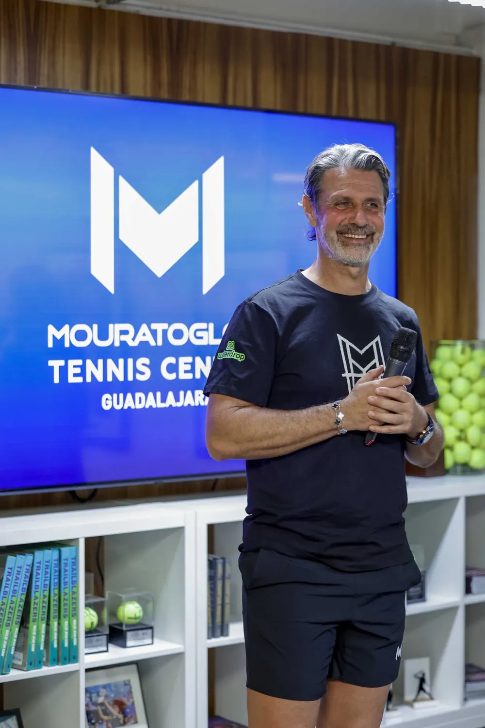 Patrick Mouratoglou presentando el Mouratoglou Tennis Center Guadalajara en la casa club