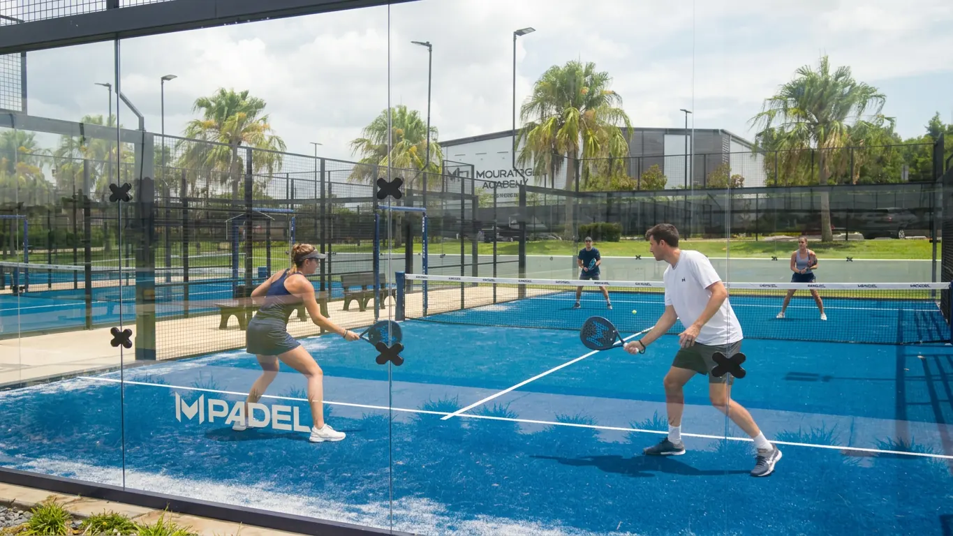 Padelmatch auf den Plätzen der Mouratoglou Academy Zephyrhills.