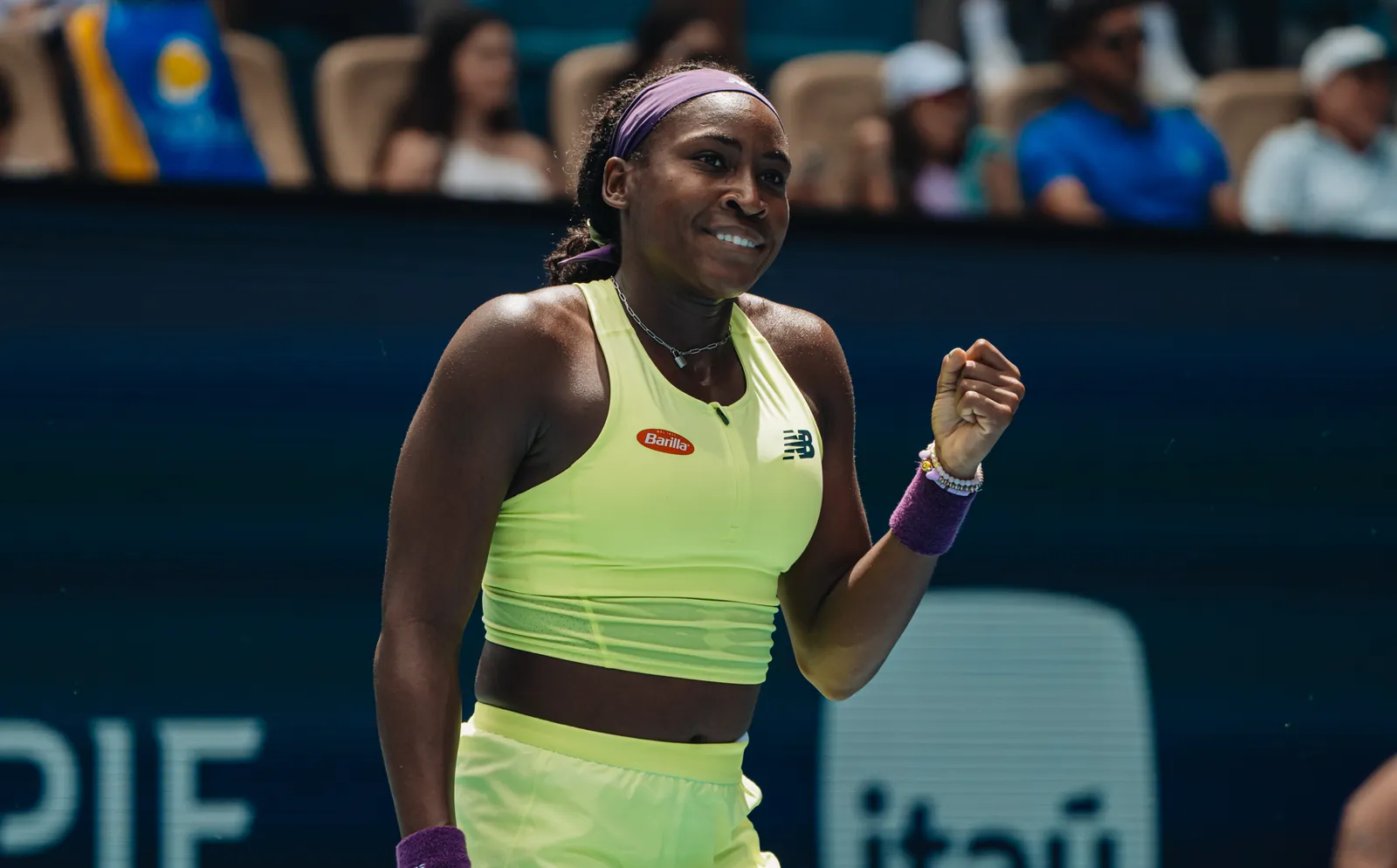 Coco Gauff feiert einen Punkt