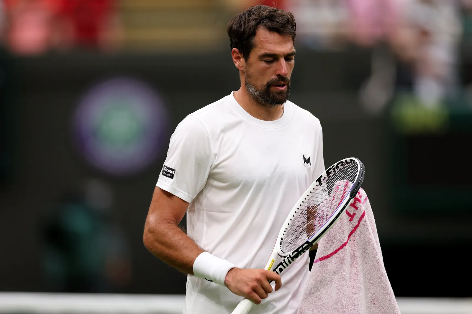 Jérémy Chardy en la pista de Wimbledon